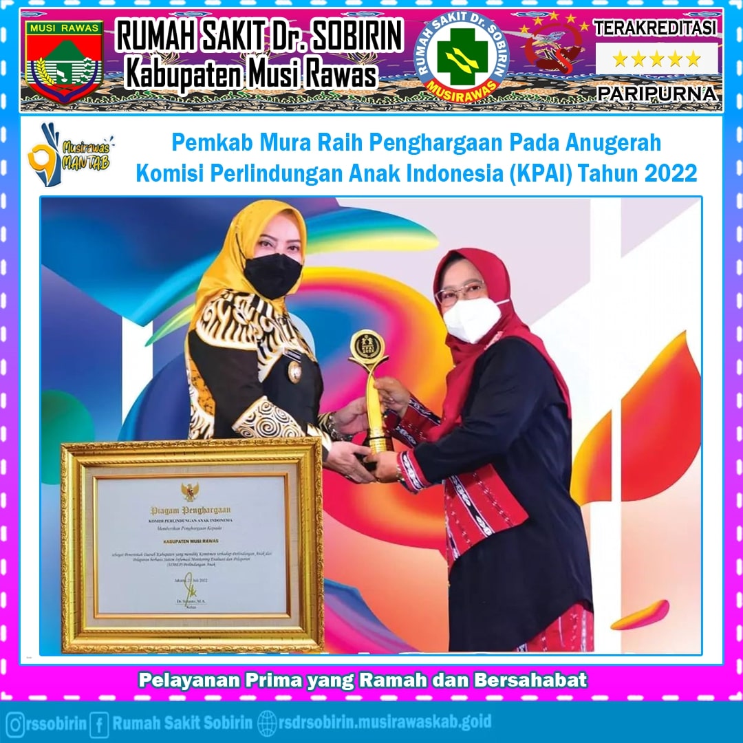 Pemkab Mura Raih Penghargaan Pada Anugerah Komisi Perlindungan Anak Indonesia (KPAI) Tahun 2022